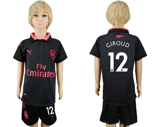 Arsenal #12 Giroud Sec Away Kid Soccer Club Jersey
